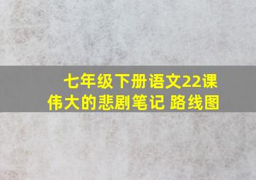 七年级下册语文22课伟大的悲剧笔记 路线图